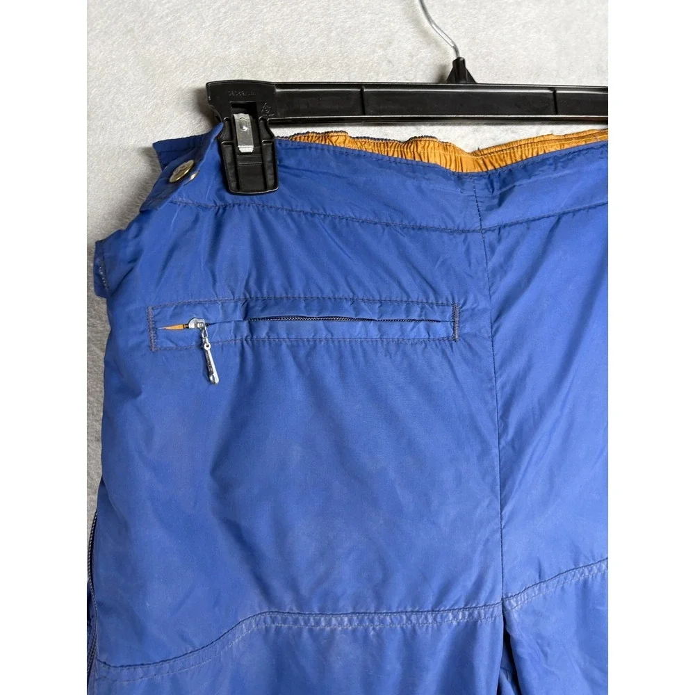 Vintage Eddie bauer Royal Blue Ski Snow Pants goose‎ down Full Zip Legs 90's
